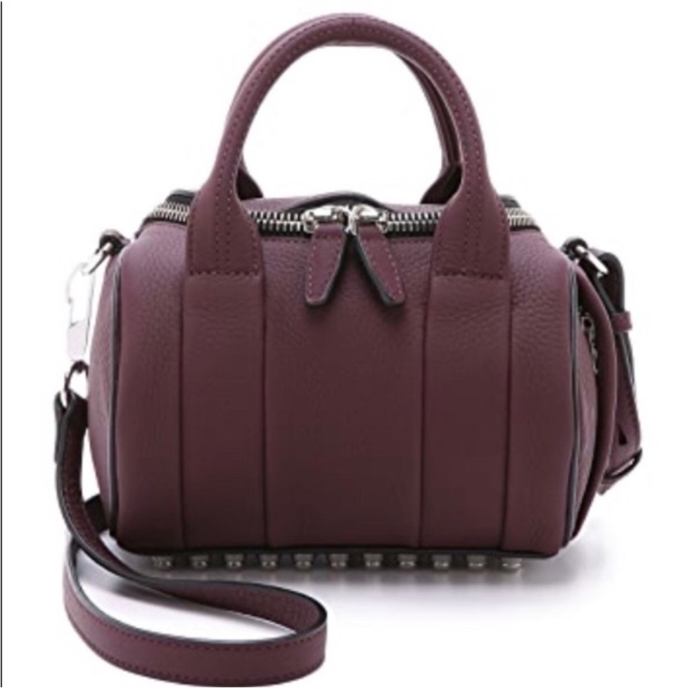 EUC Authentic Alexander Wang Rockie Studded bag in Burgundy